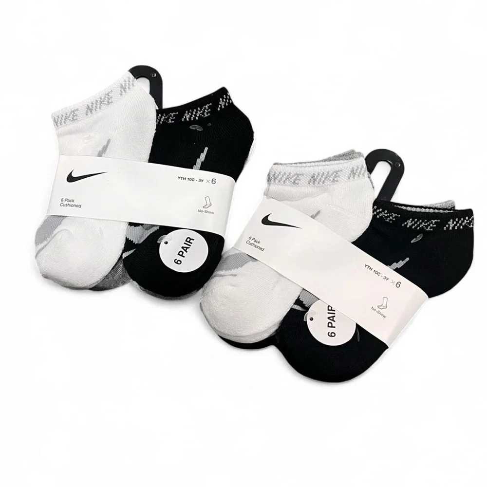 Nike Kids Cushioned No Show Socks 12 Pack NWT Size 5-7 Youth Athletic Everyday